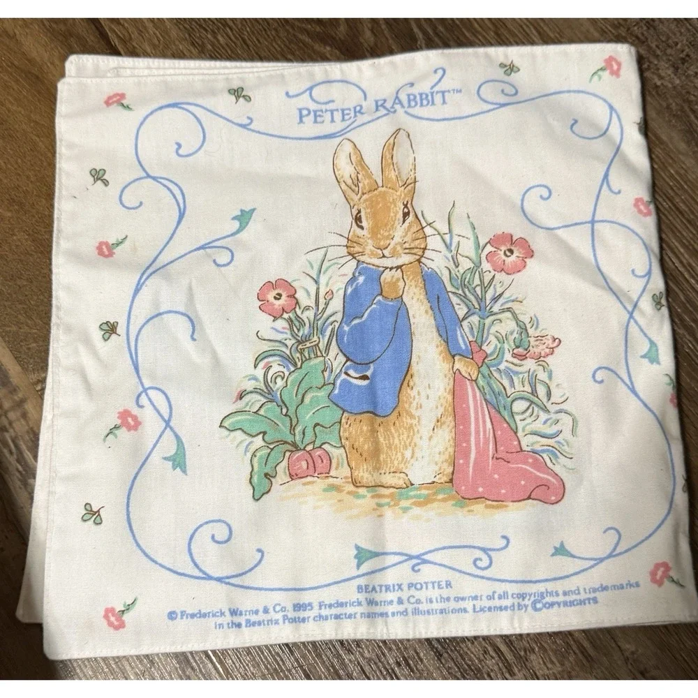 Vintage 1995 Beatrix Potter Peter Rabbit Bunny Soft Cloth Story Book Counting